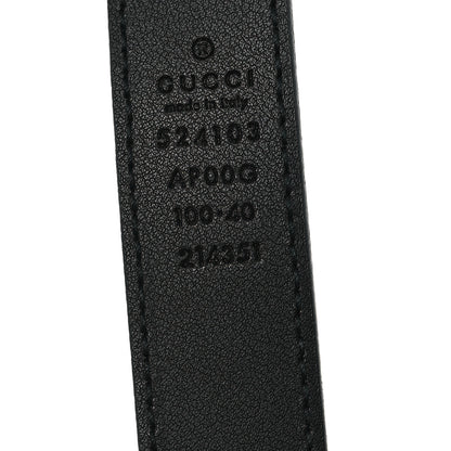 Gucci Moon Calfskin Torchon Double G 25mm Belt 100 40 Black 3 of 5