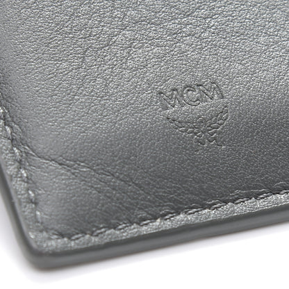 MCM Calfskin Ottomar Monogram Bi-Fold Wallet Charcoal 6 of 7
