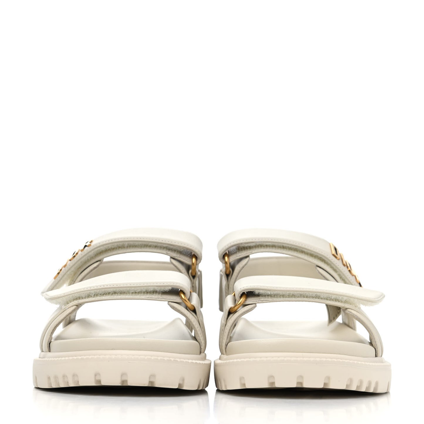 Lambskin Dioract 10mm Sandals 35.5 Off White