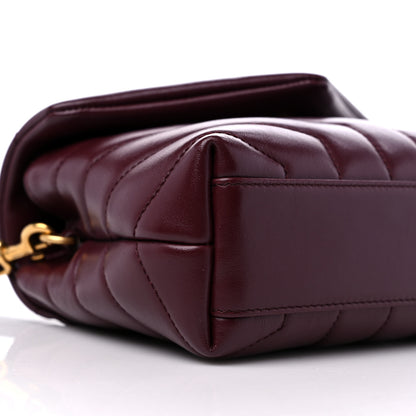 Saint Laurent Calfskin Y Quilted Monogram Toy Loulou Monogram Crossbody Bag Rouge Legion 8 of 9
