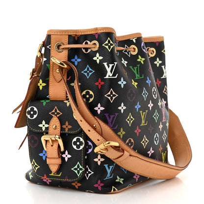 Louis Vuitton Monogram Multicolor Petit Noe Black 3 of 11