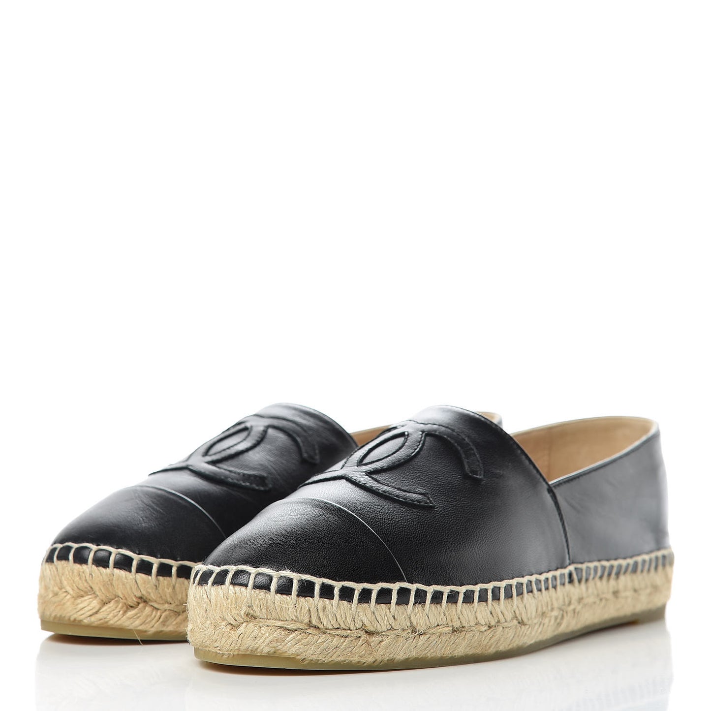 Lambskin CC Espadrilles 37 Black