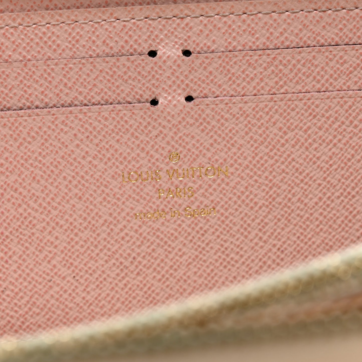 Damier Azur Clemence Wallet Rose Ballerine