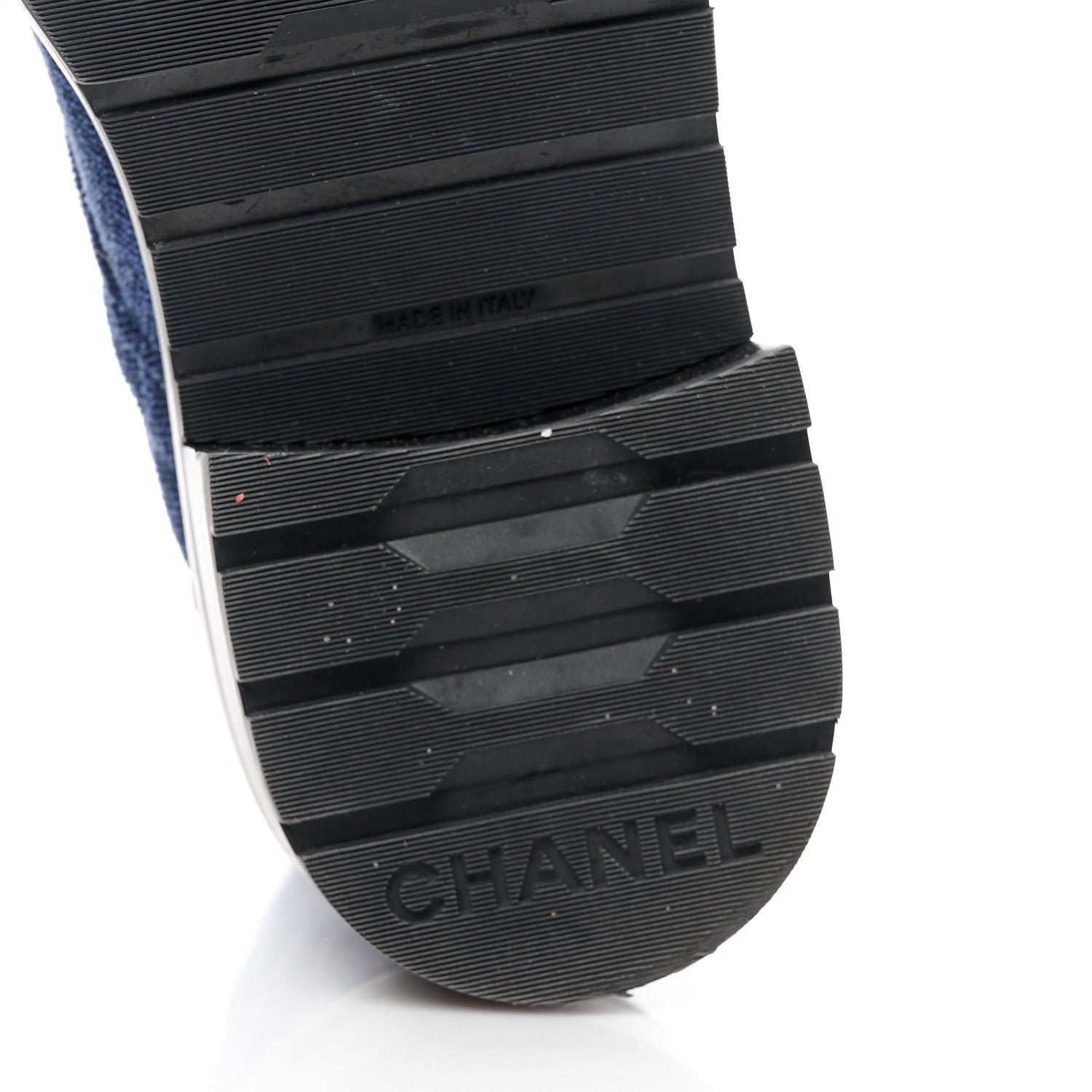 Chanel Denim Calfskin Quilted Lace Up Combat Boots 36.5 Blue 6 of 8