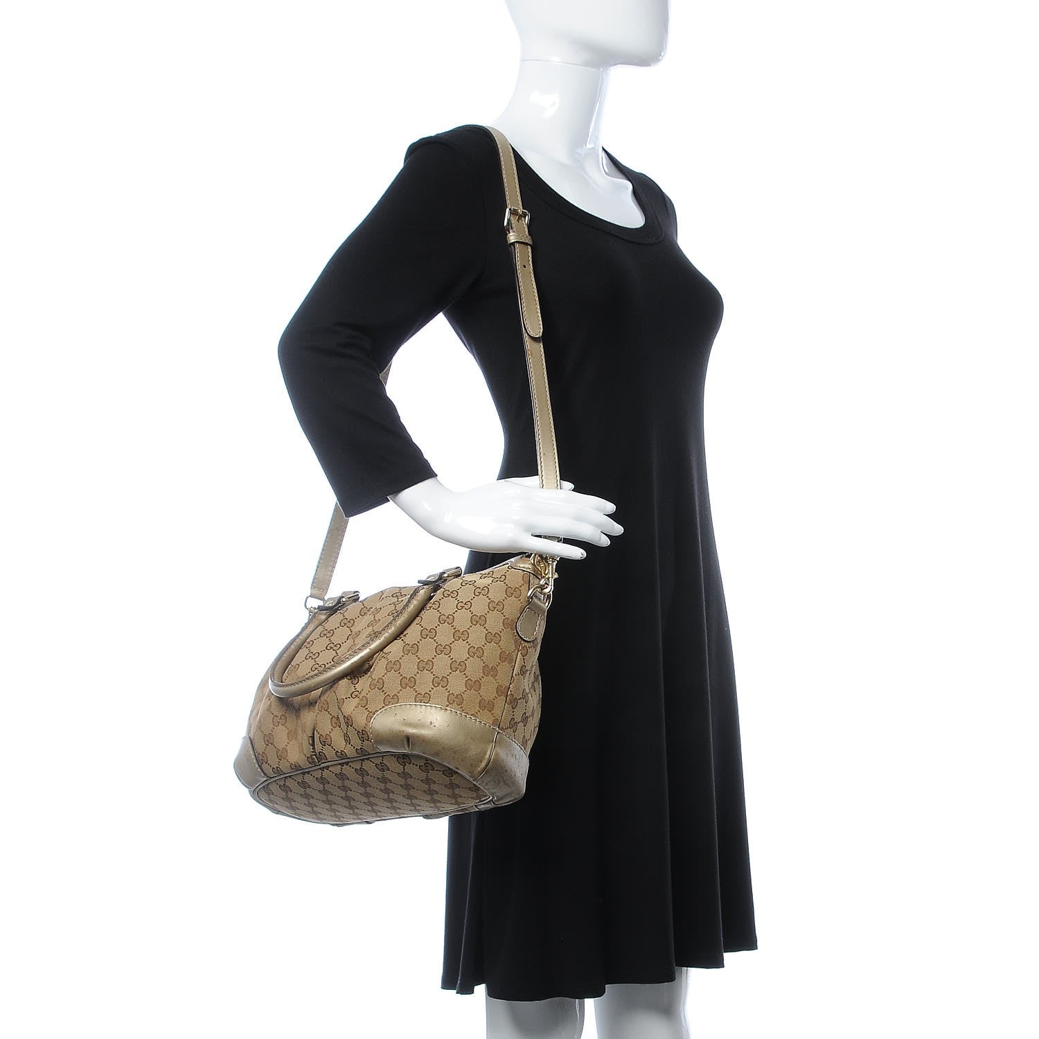 Gucci Monogram Medium Sukey Top Handle Bag Golden Beige 2 of 21