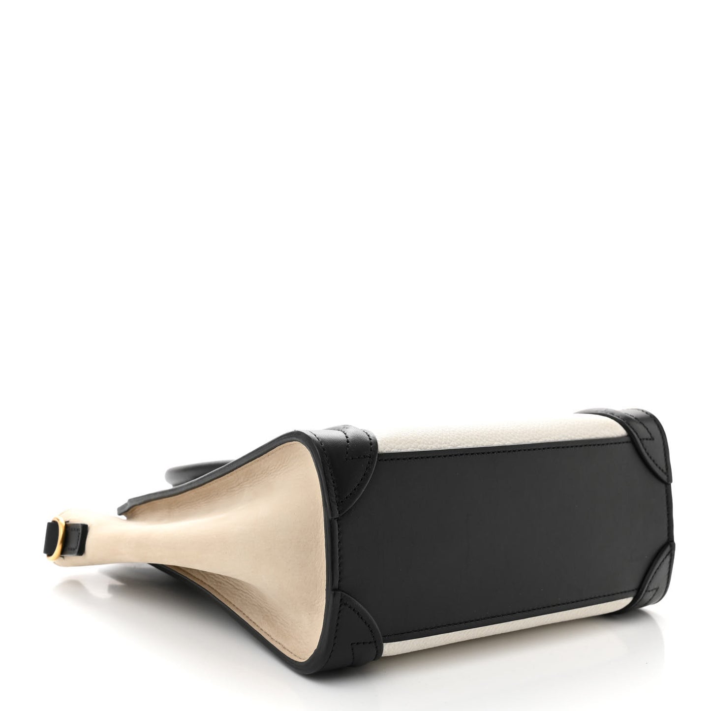 Baby Grained Calfskin Nubuck Nano Tri-Color Luggage White Light Taupe
