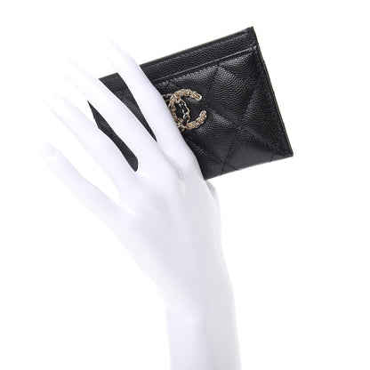 Chanel Caviar Quilted French New Wave Card Holder Black 2 of 9