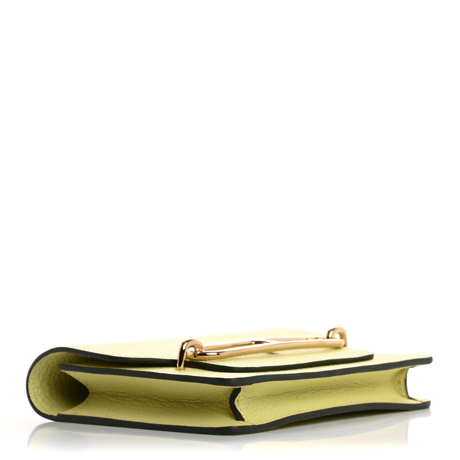Hermes Chevre Mysore Roulis Slim Wallet Jaune Bourgeon 4 of 10