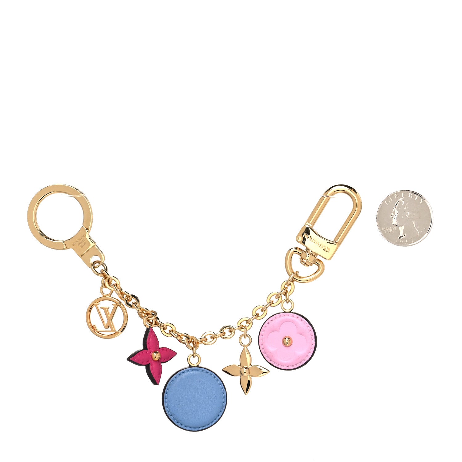Louis Vuitton Preppy Flowers Bag Charm Chain Multicolor 2 of 4