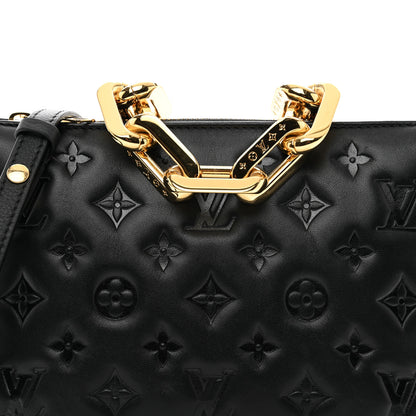 Louis Vuitton Lambskin Embossed Monogram Coussin BB Black 5 of 9
