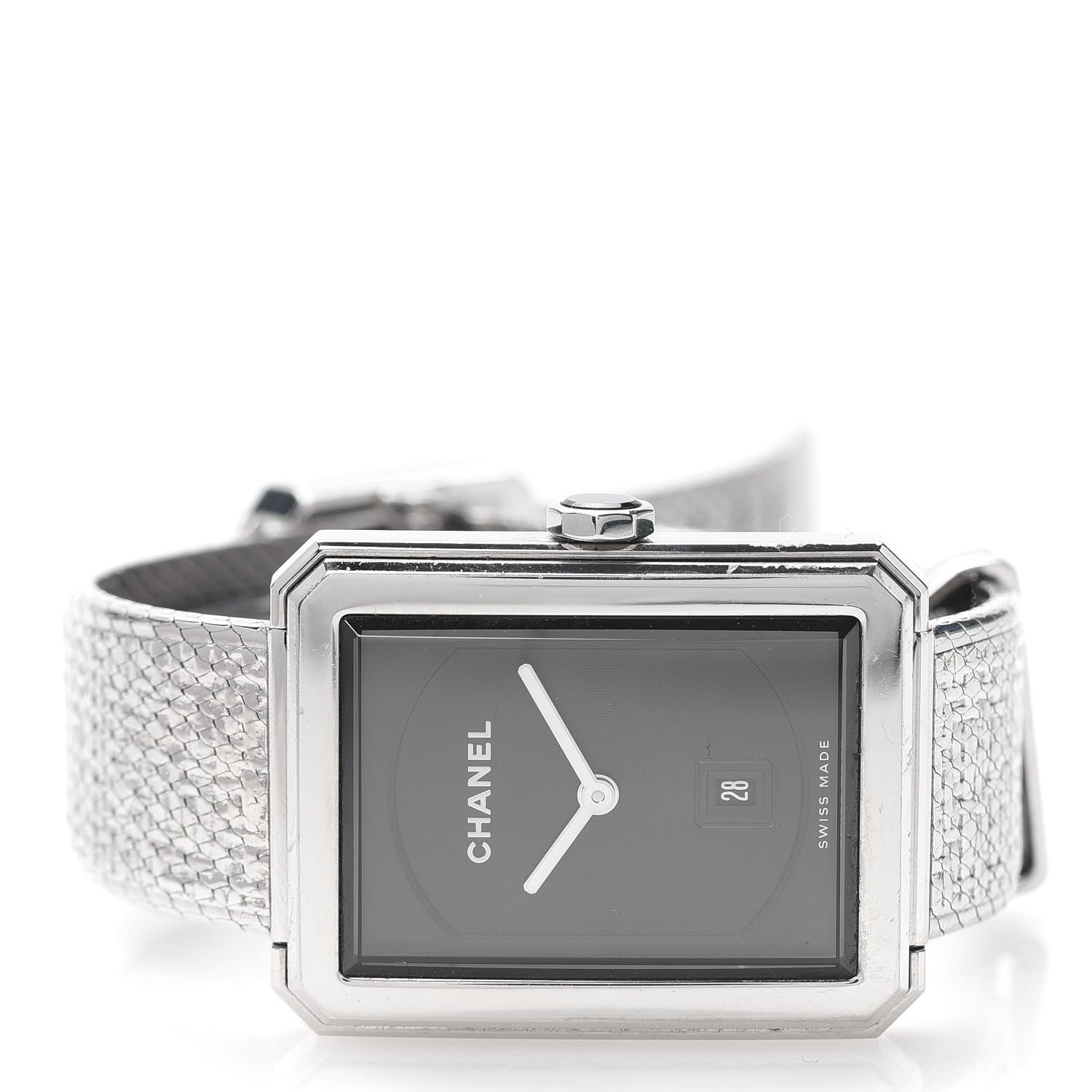 Chanel Stainless Steel 26mm Boy-friend Tweed Quartz Watch Black 2 of 5