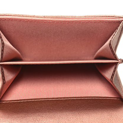 Chanel Metallic Calfskin Quilted Reissue Flap Card Holder Wallet Copper Pink 5 of 10