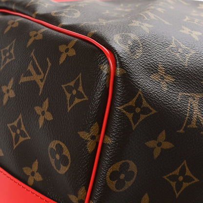 Louis Vuitton Calfskin Monogram Keepall Bandouliere 50 Coquelicot 8 of 9