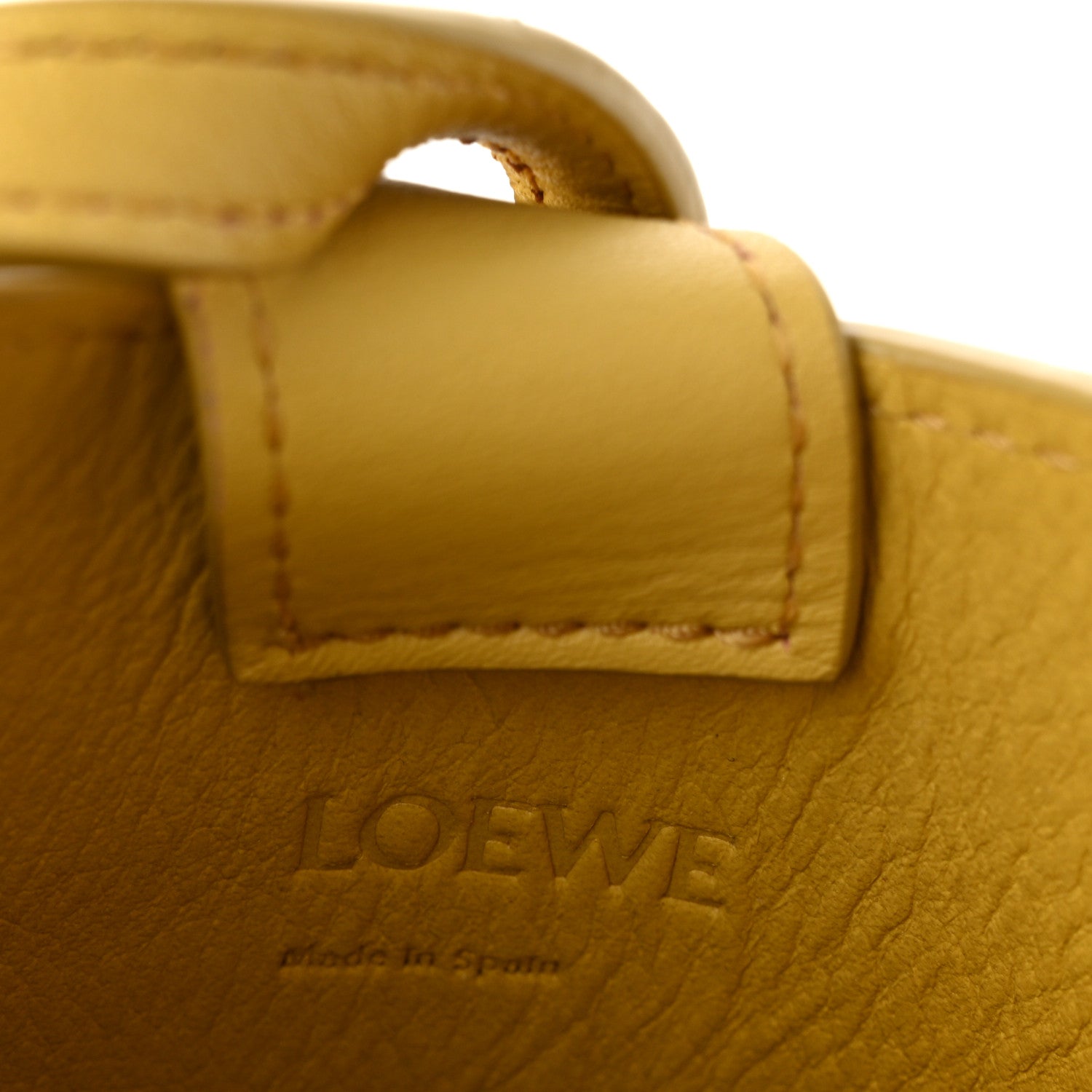 Loewe Calfskin Bunny Pouch Crossbody Bag Mustard 6 of 10