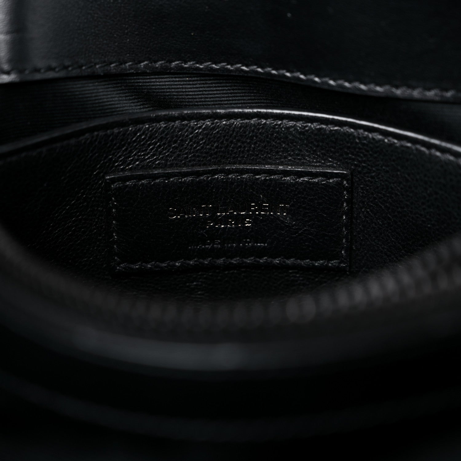 Saint Laurent Calfskin Y Quilted Monogram Monochrome Small Loulou Chain Satchel Black 7 of 15
