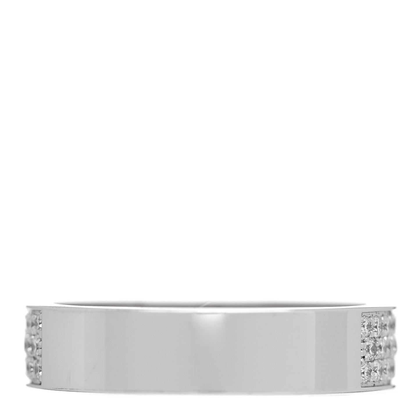 18K White Gold Diamond MM Kelly Clochette Ring 51 5.75