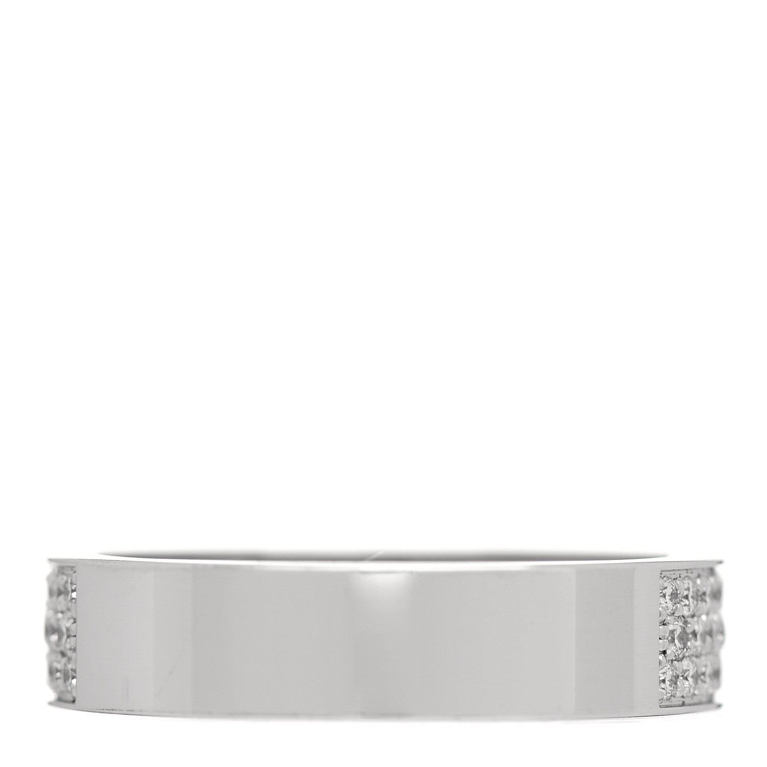 Hermes 18K White Gold Diamond MM Kelly Clochette Ring 51 5.75 3 of 5