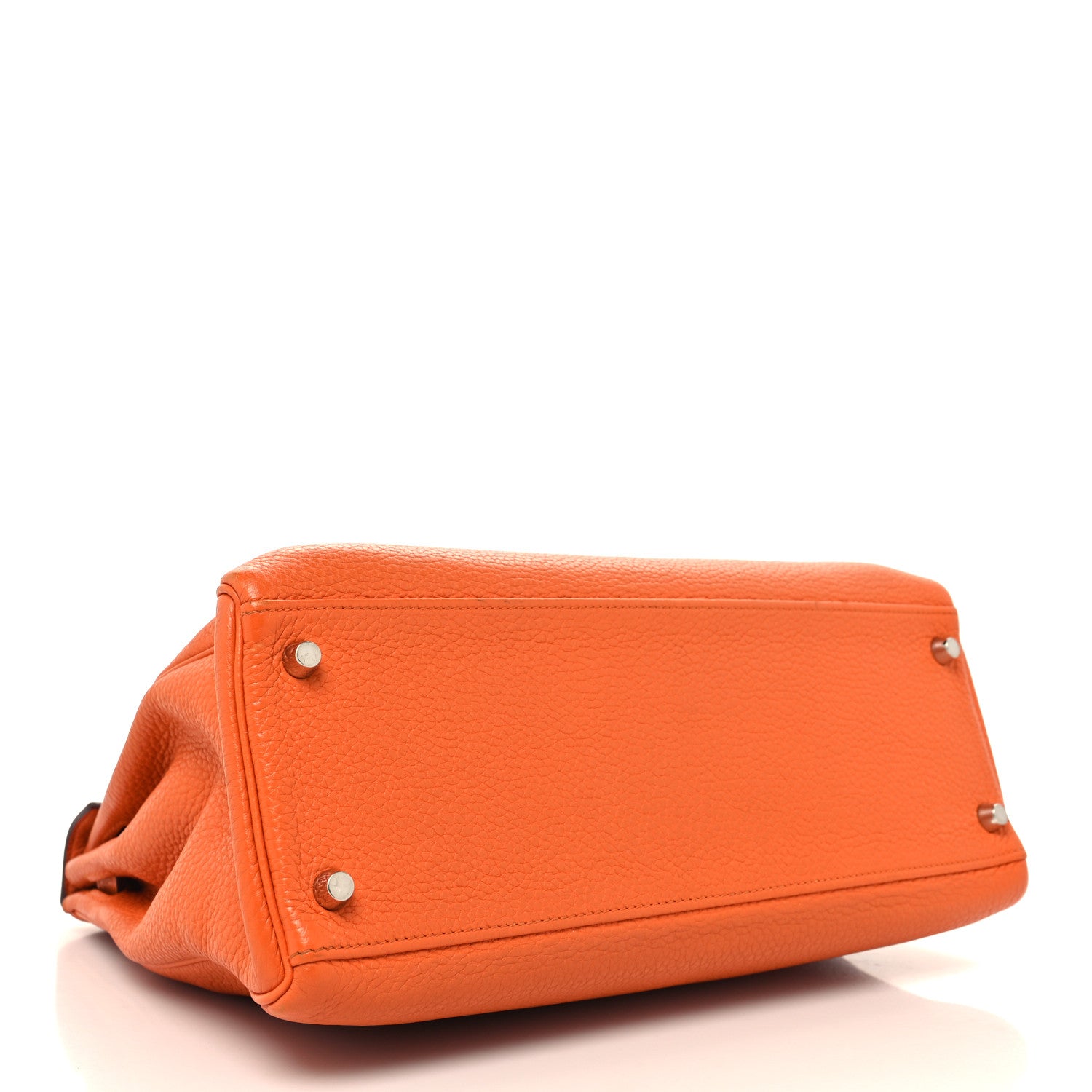 Hermes Taurillon Clemence Kelly Retourne 32 Orange 4 of 14