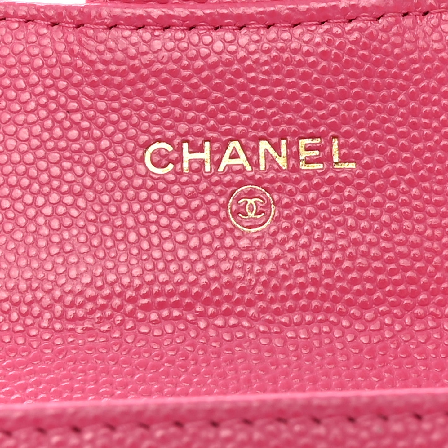 Caviar Quilted Flap Card Holder Wallet Pink