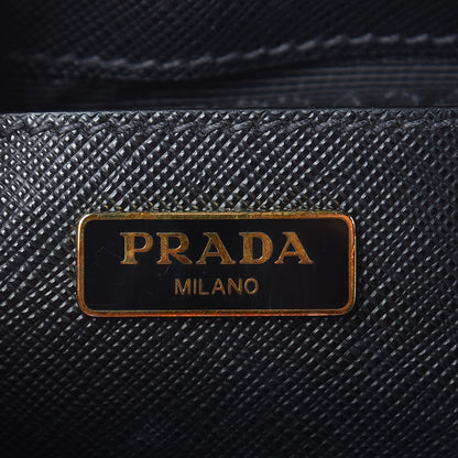 Prada Saffiano Lux Mini Galleria Double Zip Tote Black 6 of 8