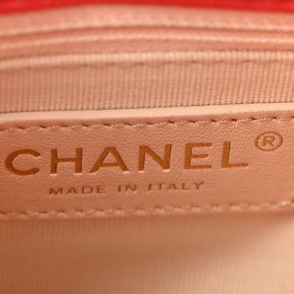 Chanel Shiny Crumpled Calfskin Quilted Wavy CC Hobo Red 5 of 12