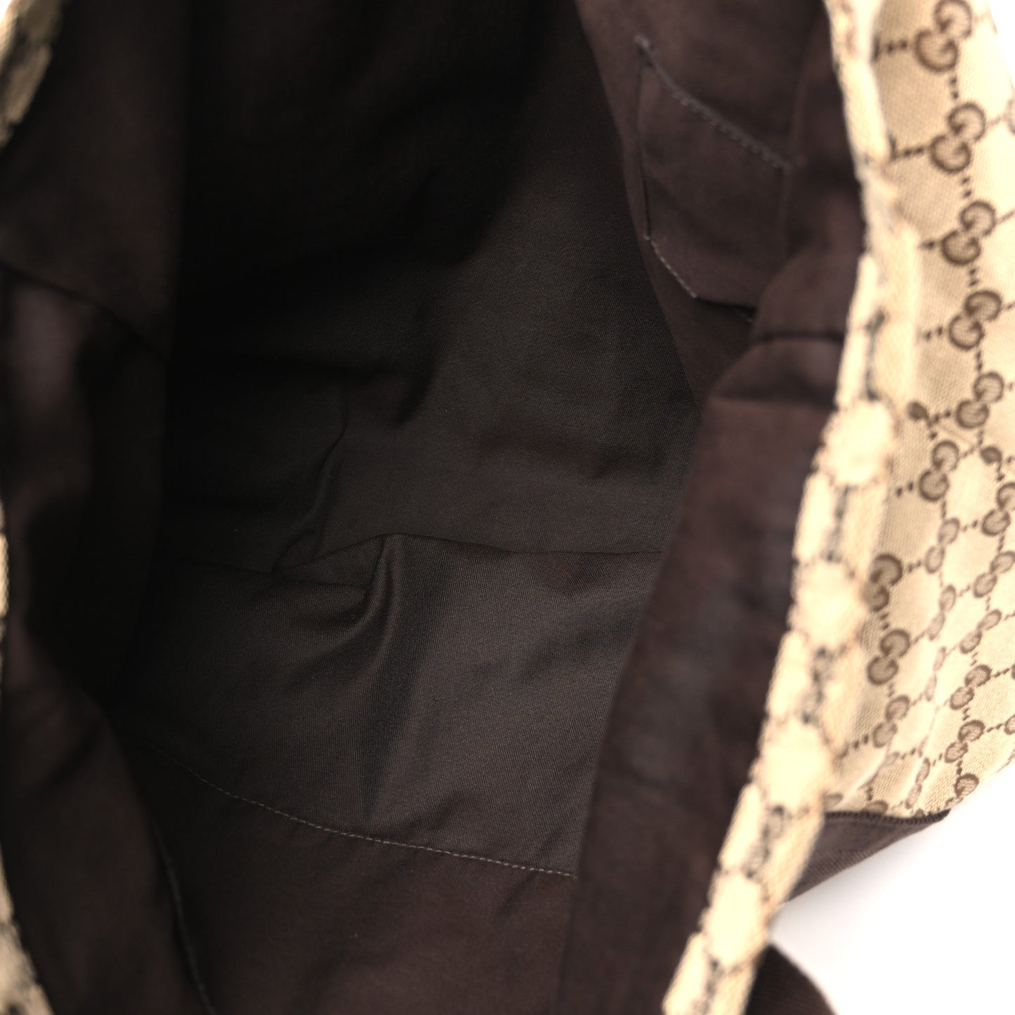 GG Monogram Medium Handle Vertical Tote Bag Dark Brown
