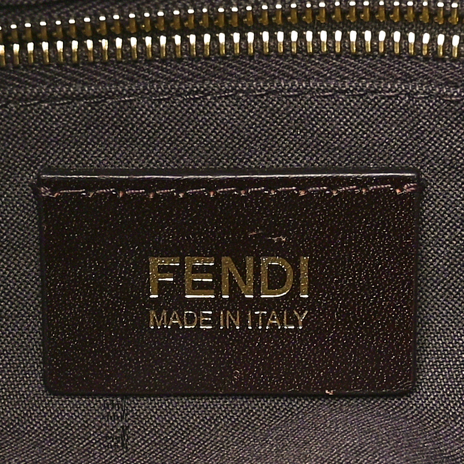 Fendi Zucchino Vitello Baguette Mogano Panna Bruciato 6 of 10
