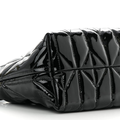Miu Miu Iridescent Fabric Quilted Mini Spirit Ciré Bag Black 10 of 12