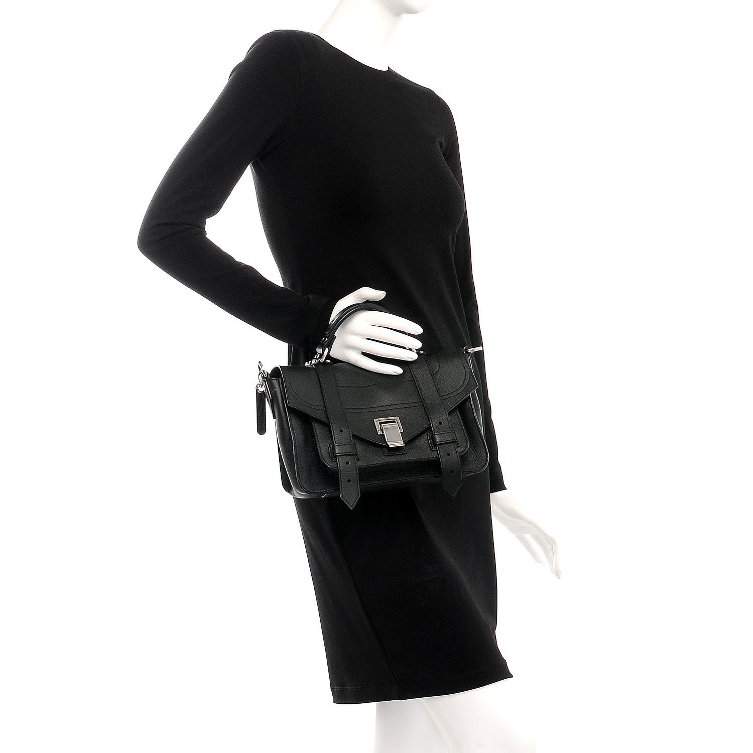 Proenza Schouler Calfskin Tiny PS1 Satchel Black 3 of 8