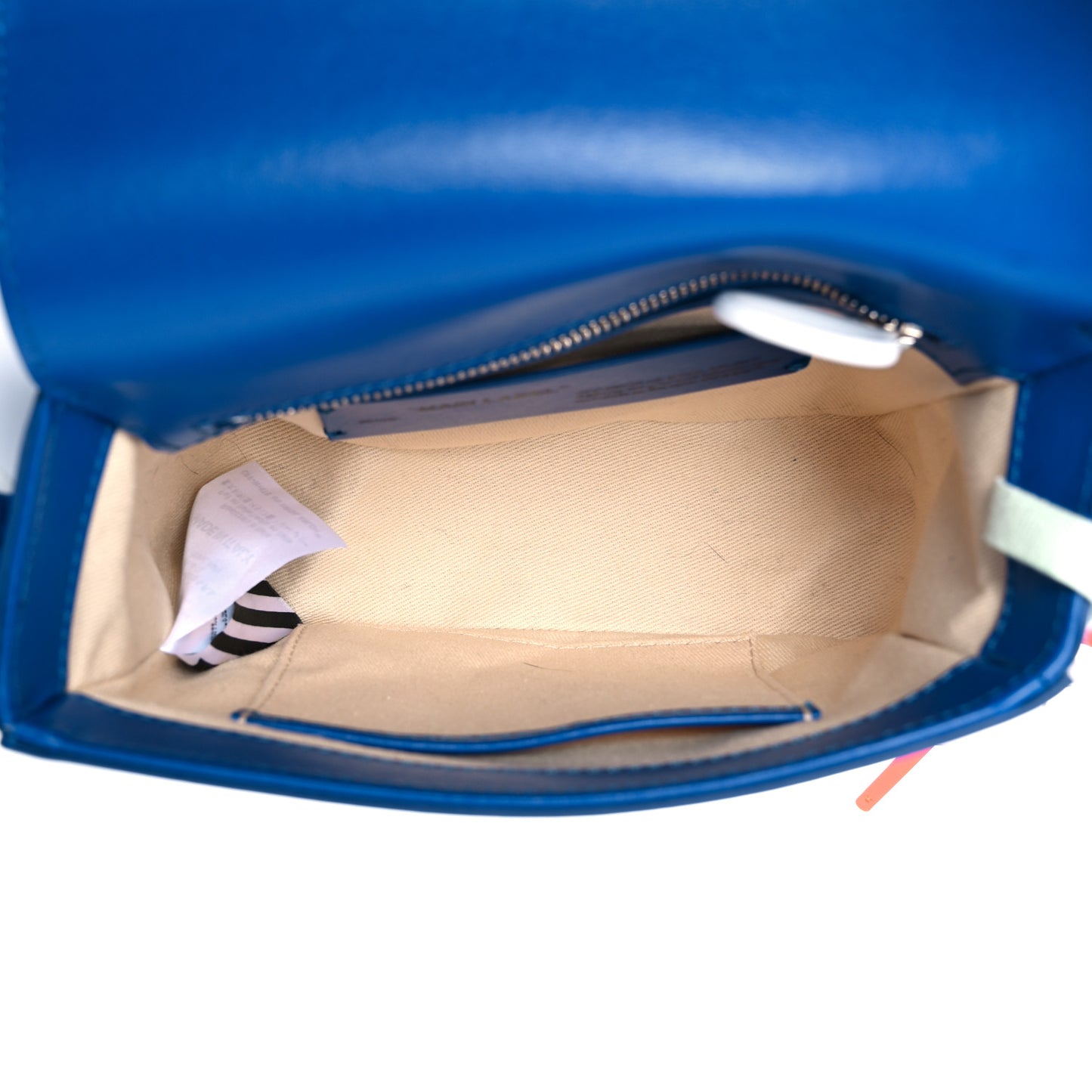 Calfskin Binder Clip Bag Blue