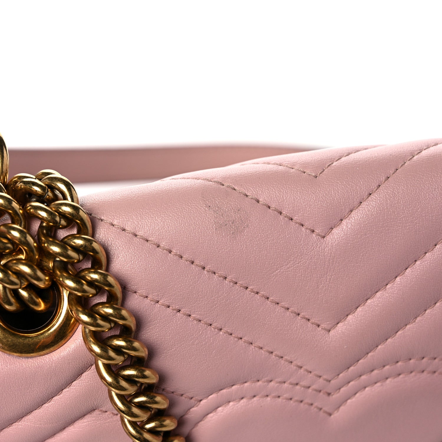 Gucci Calfskin Matelasse Mini GG Marmont Shoulder Bag Perfect Pink 16 of 17