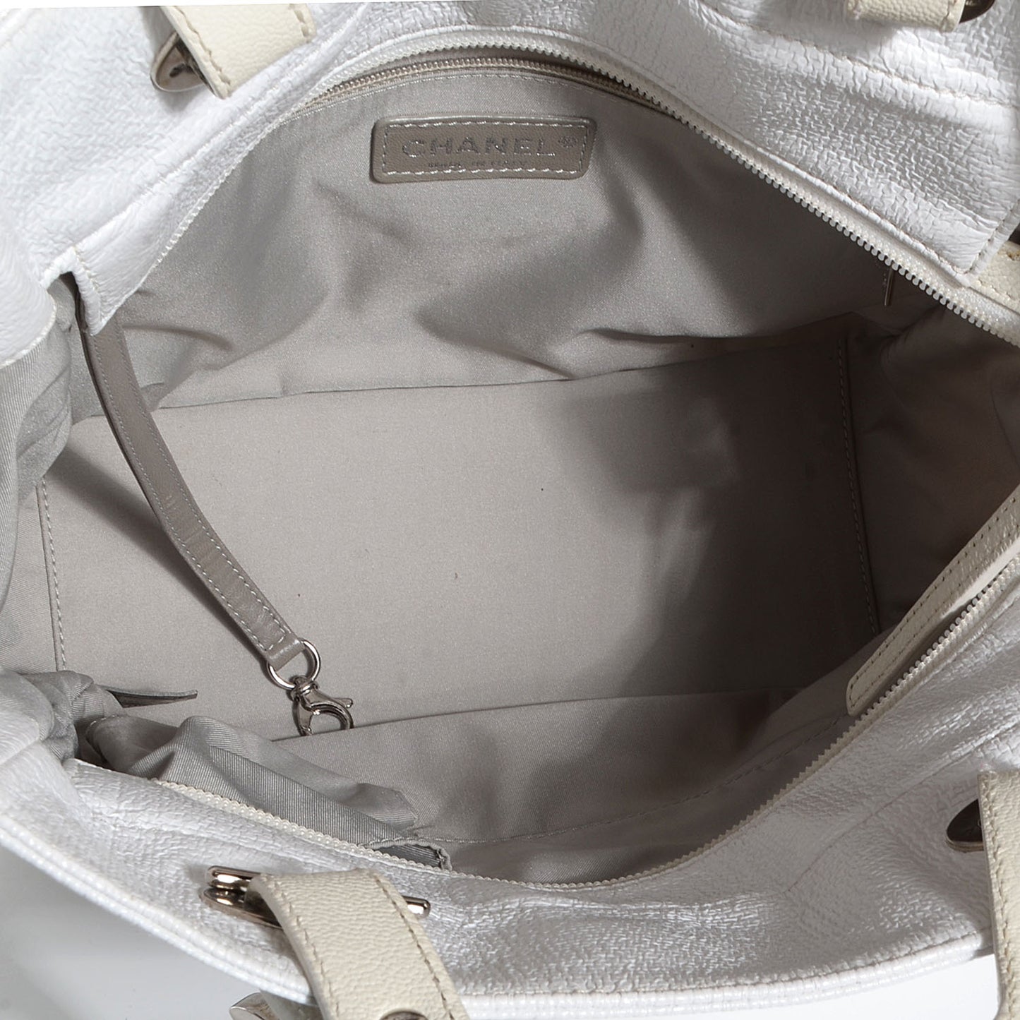 Coated Canvas Paris Biarritz Small Tote White