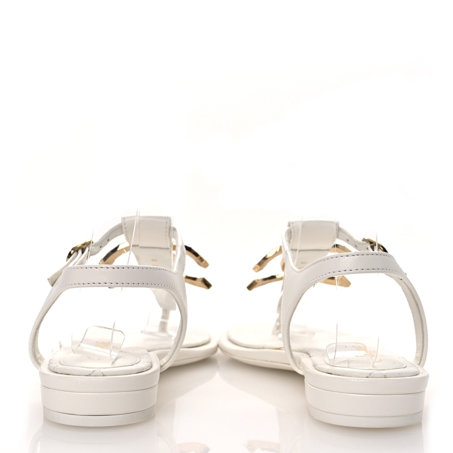 Chanel Lambskin CC Thong Sandals 36 White 1777122 – FASHIONPHILE