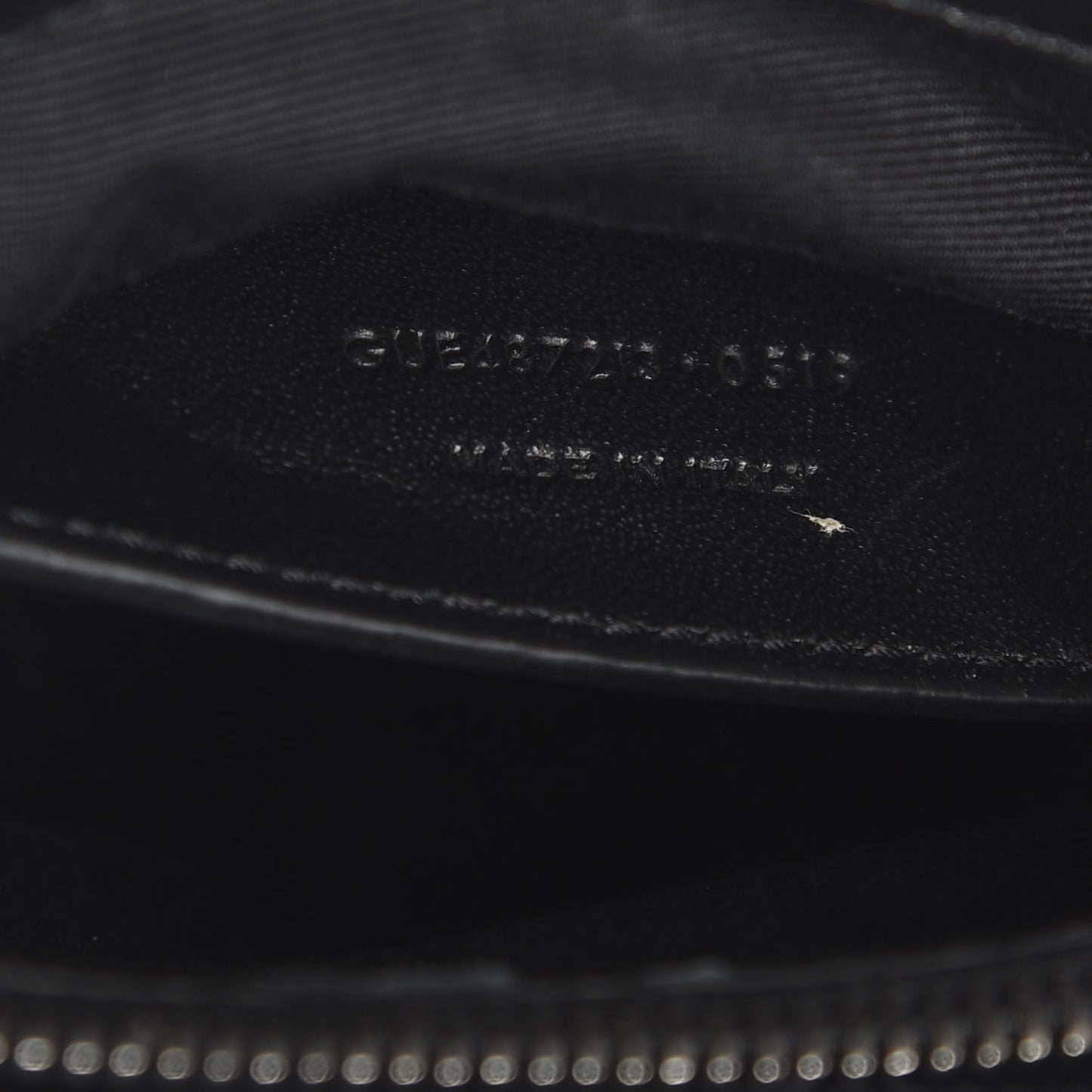 Sheepskin Matelasse Chevron Monogram Medium College Bag Black