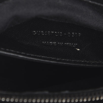 Saint Laurent Sheepskin Matelasse Chevron Monogram Medium College Bag Black 6 of 11