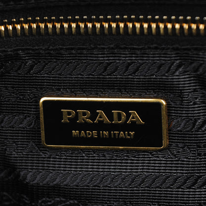 Prada Nylon Chevron Quilted Dome Satchel Black 6 of 8