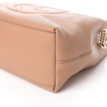 Gucci Pebbled Calfskin Medium Soho Chain Shoulder Bag Camelia 9 of 10
