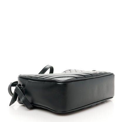 Saint Laurent Calfskin Matelasse Monogram Monochrome Lou Camera Bag Black 4 of 10