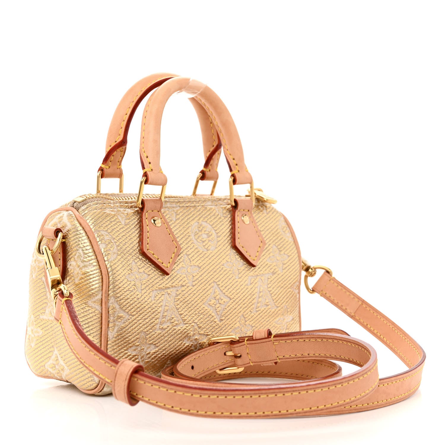 Louis Vuitton Monoglam Nano Speedy Beige 3 of 11