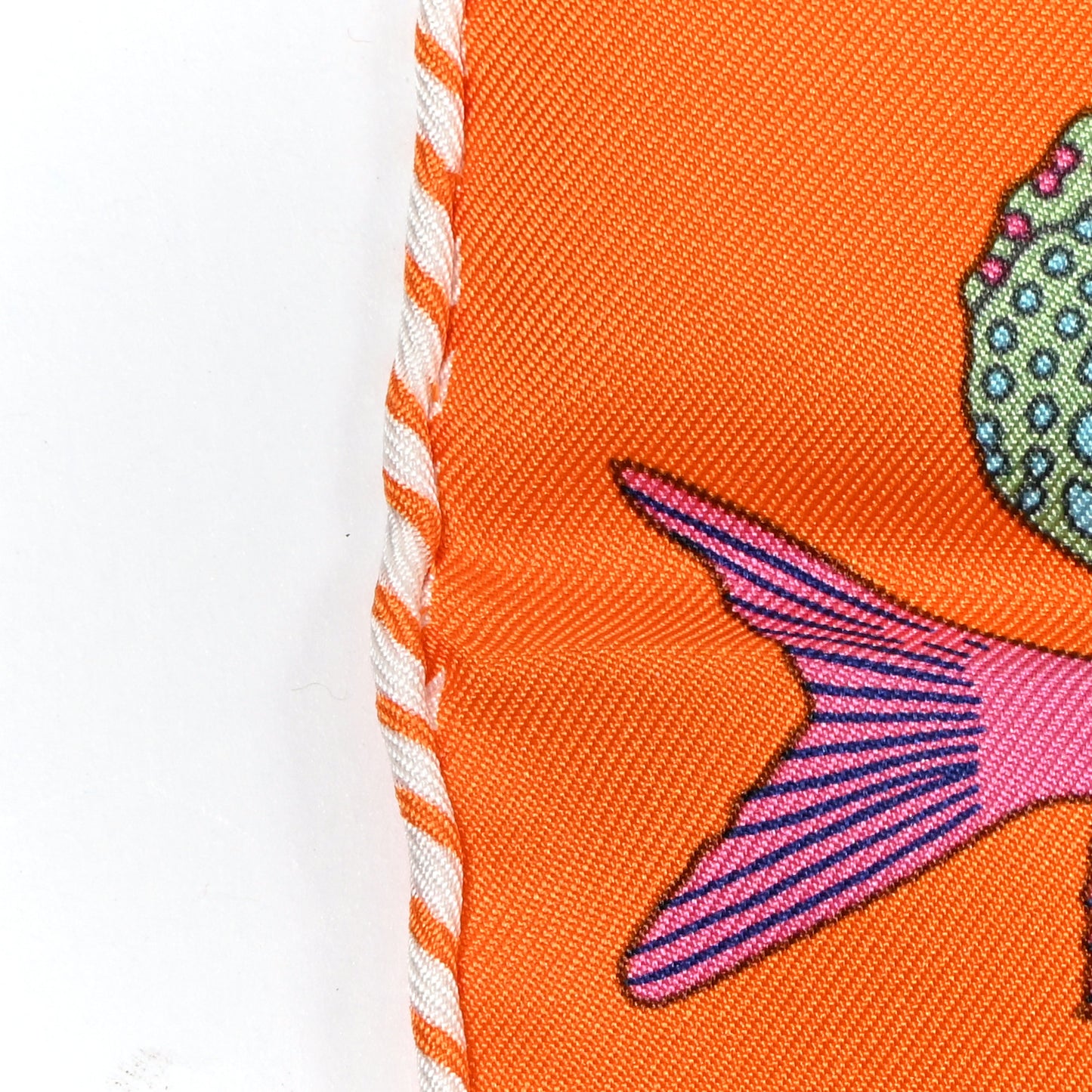 Silk Sur Mon Nuage Scarf 90 Orange Gris Clair Multicolore