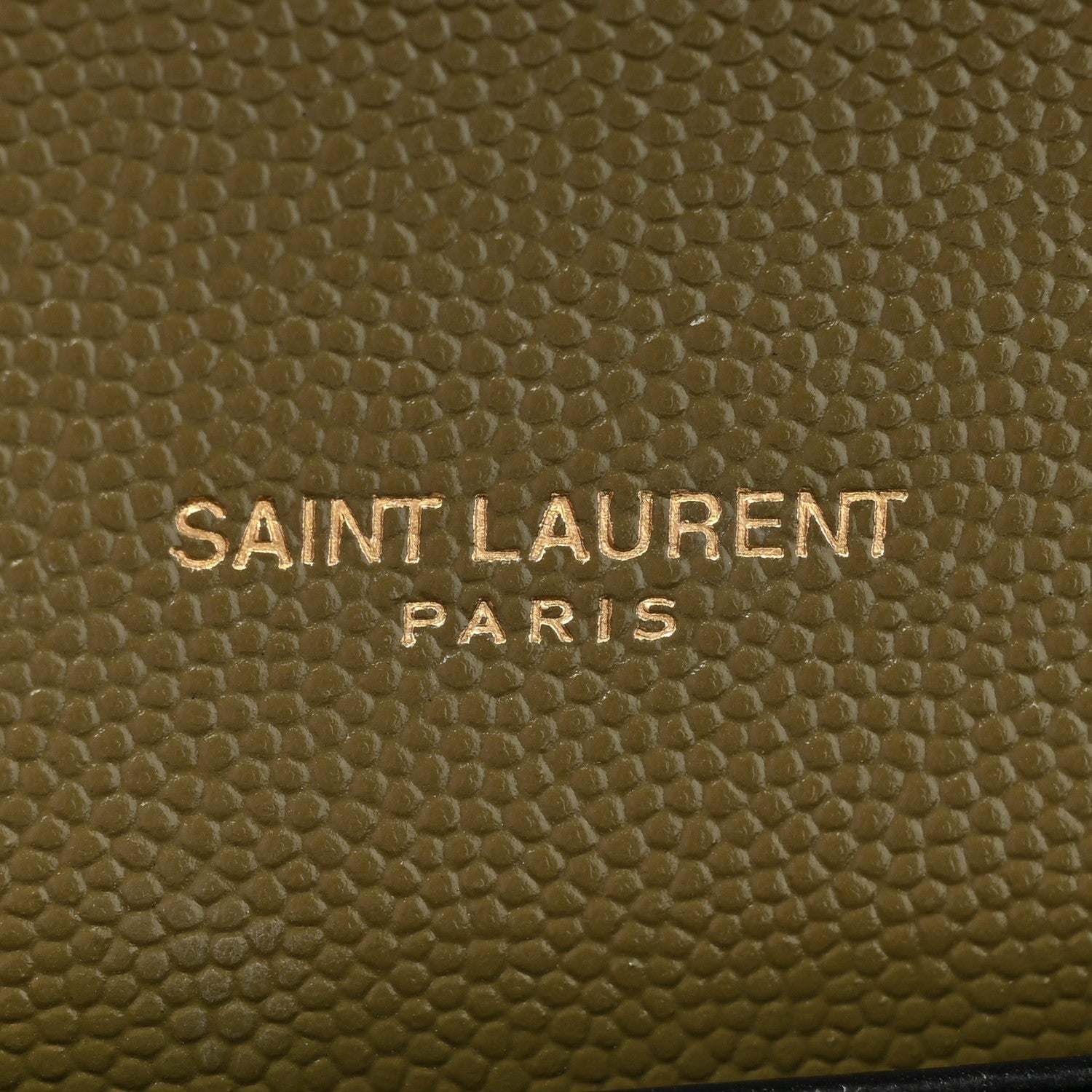 Saint Laurent Grain De Poudre Monogram Cassandra Chain Wallet Ver Kaki 6 of 10