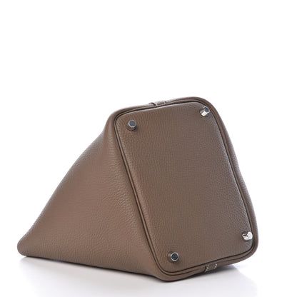 Hermes Taurillon Clemence Picotin Lock 18 PM Etoupe 4 of 11