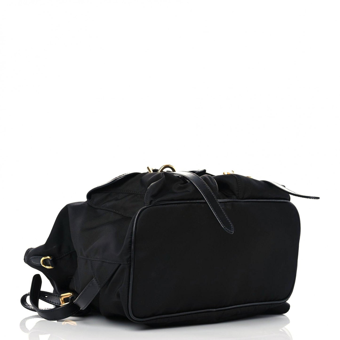 Tessuto Nylon Soft Calfskin Backpack Black
