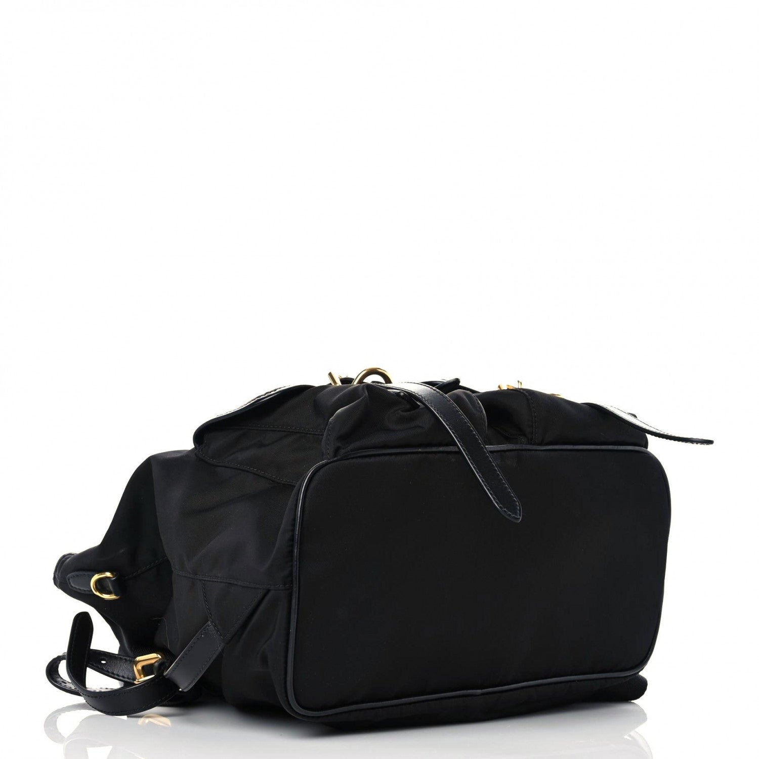 Prada Tessuto Nylon Soft Calfskin Backpack Black 4 of 9