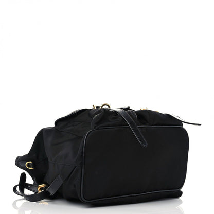 Prada Tessuto Nylon Soft Calfskin Backpack Black 4 of 9