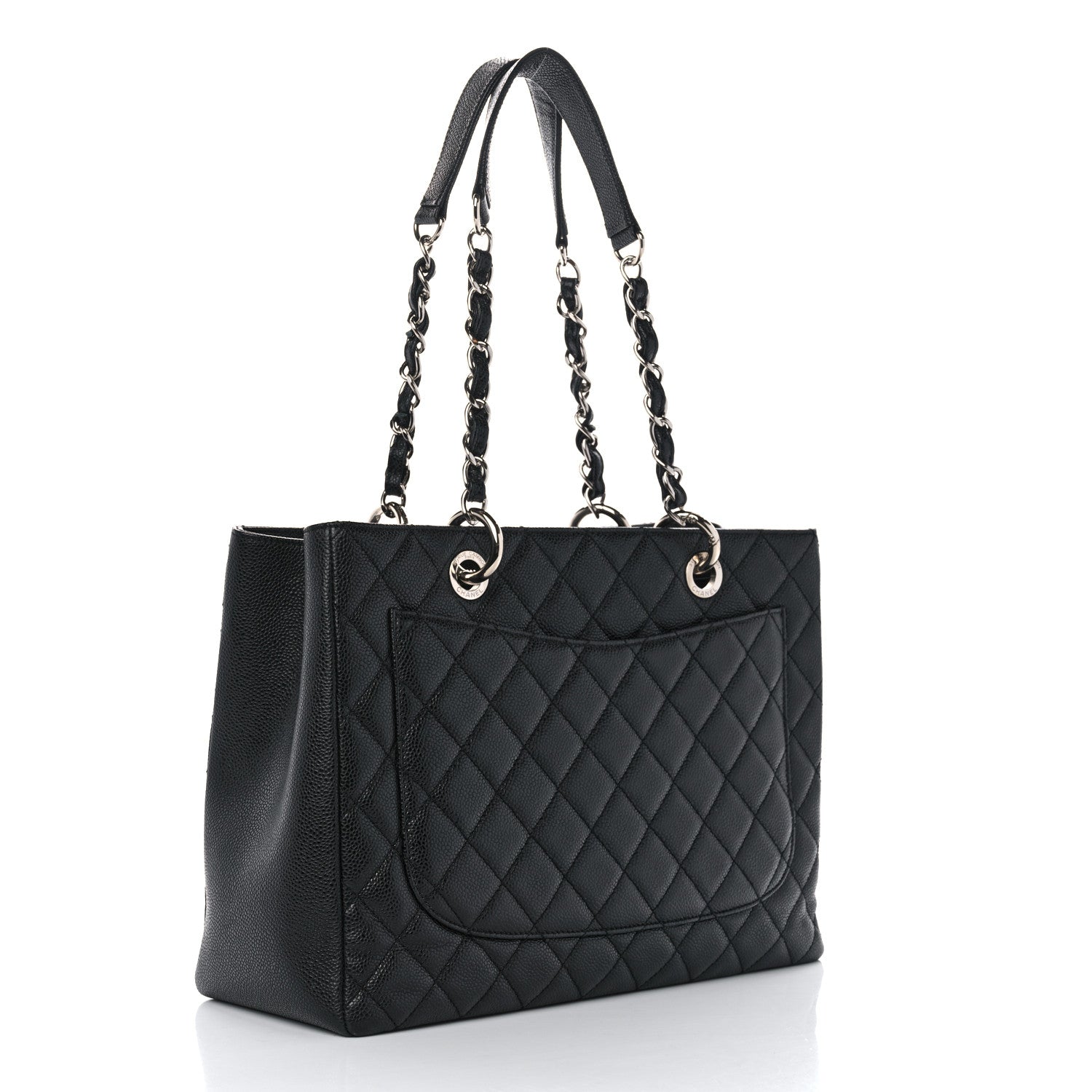 Chanel Caviar Quilted Grand Shopping Tote GST Black 3 of 11