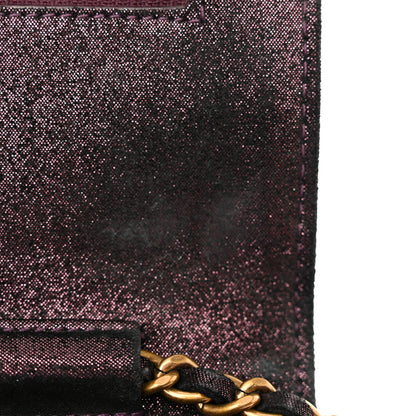 Chanel Iridescent Calfskin Quilted Tartan Button Wallet on Chain WOC 12 of 17