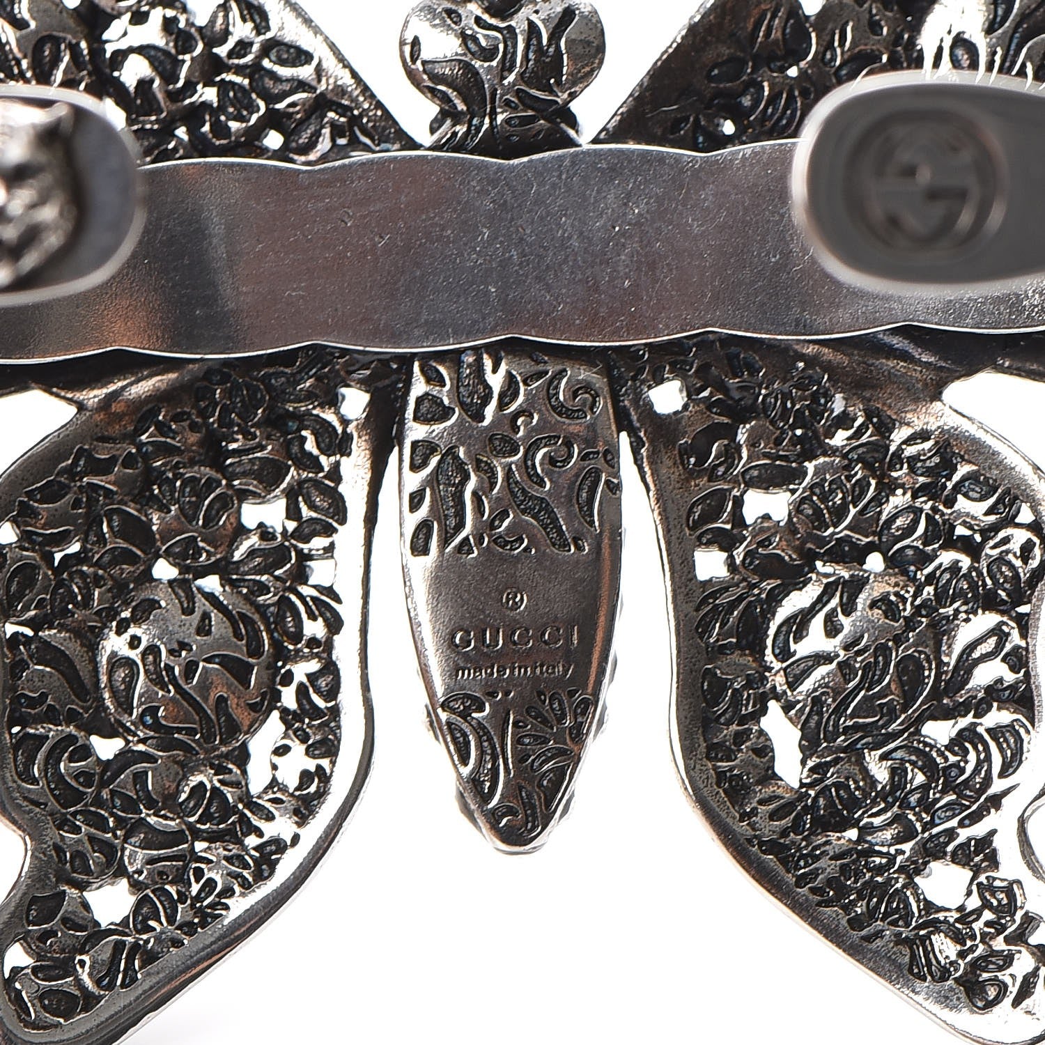 Gucci Crystal Studded Butterfly Palm Cuff 4 of 10
