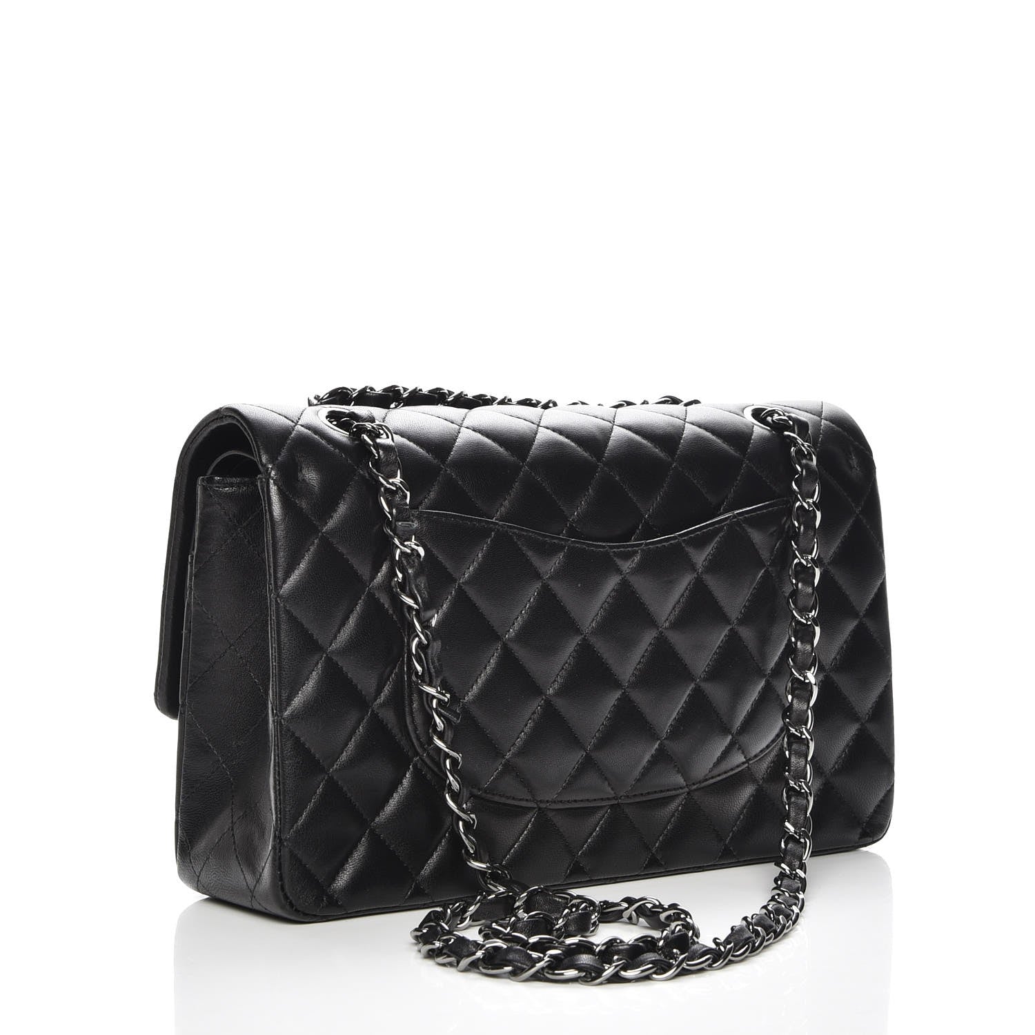 Chanel Lambskin Quilted Medium Double Flap Black 3 of 8