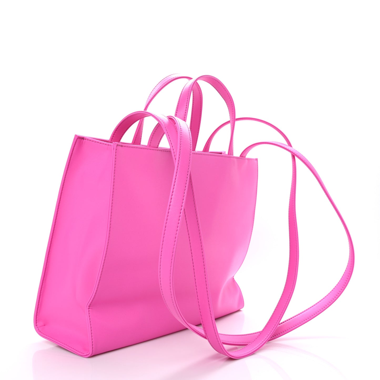 Vegan Leather Medium Shopping Bag Azalea